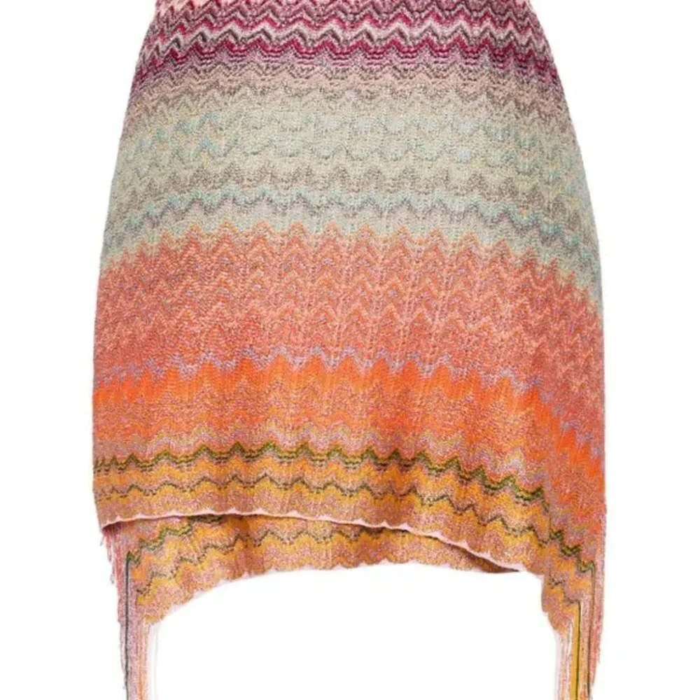 Missoni Mare Chevron Knit Sarong Pareo in Blue Orange & Yellow - Picture 7 of 7